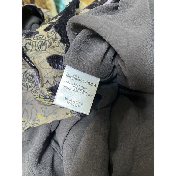 House Of Harlow 1960 X Revolve Mini Dress Purple Velvet Ruffle Deep V Women’s M - Picture 8 of 16